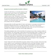 Andrew Harper Travel - Hideaway Report - 7 de diciembre de 2005